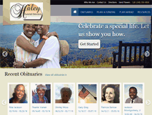 Tablet Screenshot of haleyfuneraldirectors.com